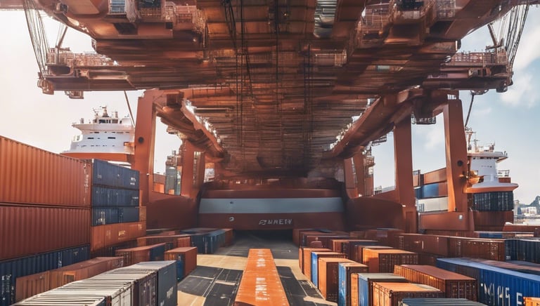 A large boat sitting on top of a lush green field