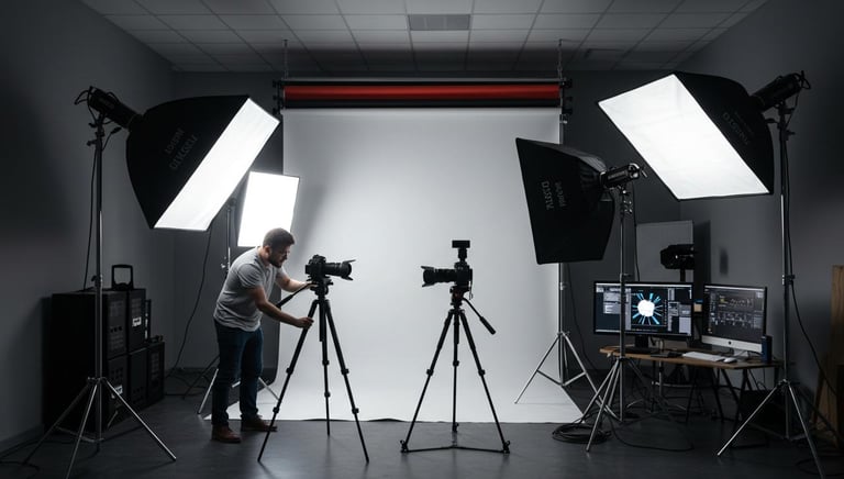 creacion de contenido, camaras profesionales, estudio de grabacion,