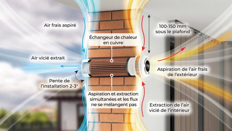 schéma système de ventilation Prana