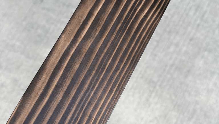 burned wood using shou sugi ban technique