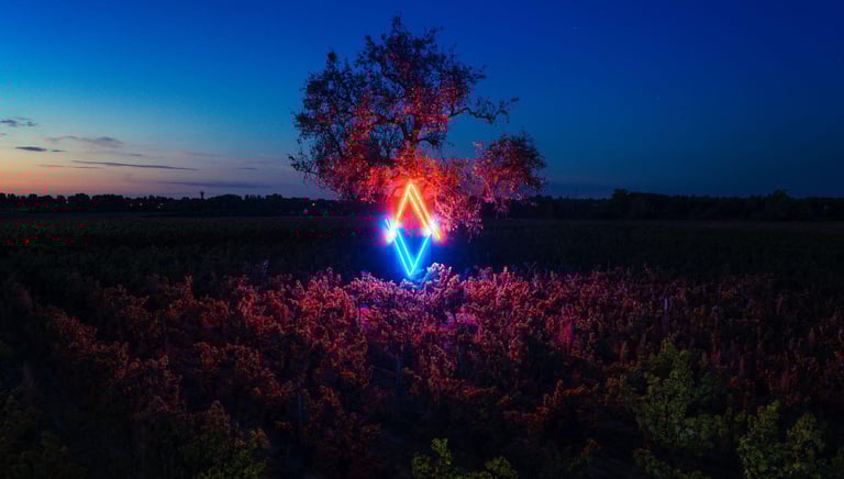 affut logo jeu de lumière