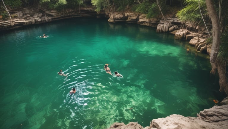 a person jumping into a body of water