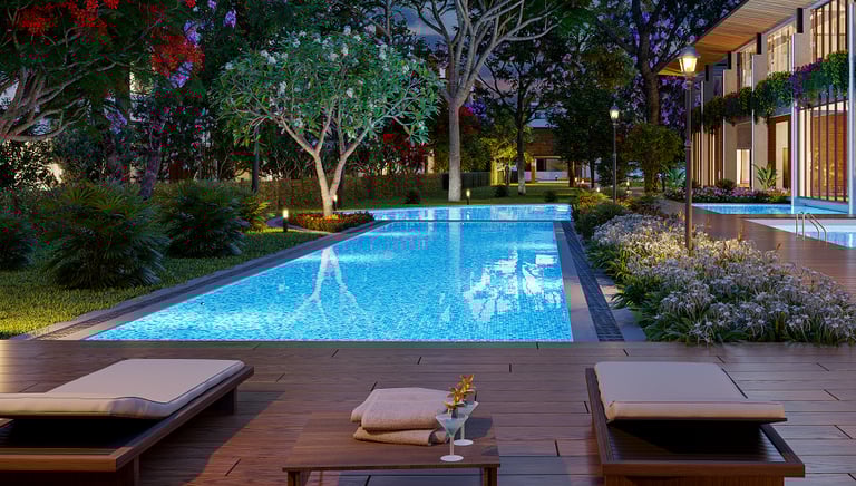 North Bengaluru Luxury Villa Swimming Pool Provident DeansGate IVC Road