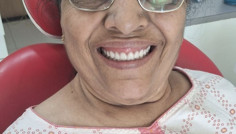 Corrected bite and balanced teeth after full mouth rehabilitation at Shree Dental Care