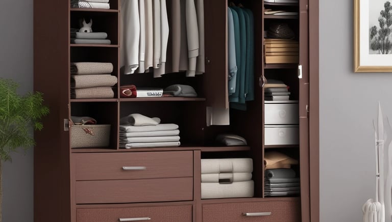 A detailed view of a textured surface featuring brown and white patterns, with a prominent leather tag embossed with the text 'Furniture'. The tag is placed on a soft fabric, contributing to a cozy aesthetic.