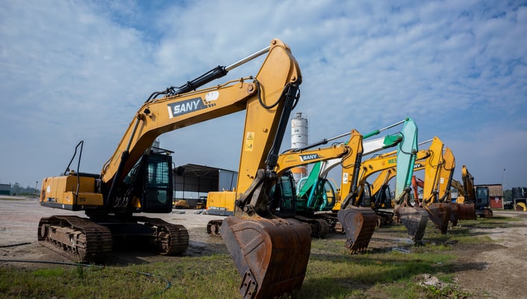 array of excavators of western engineering