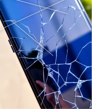 photos d'écrans cassé