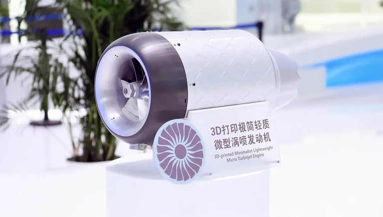 3D printed micro jet engine