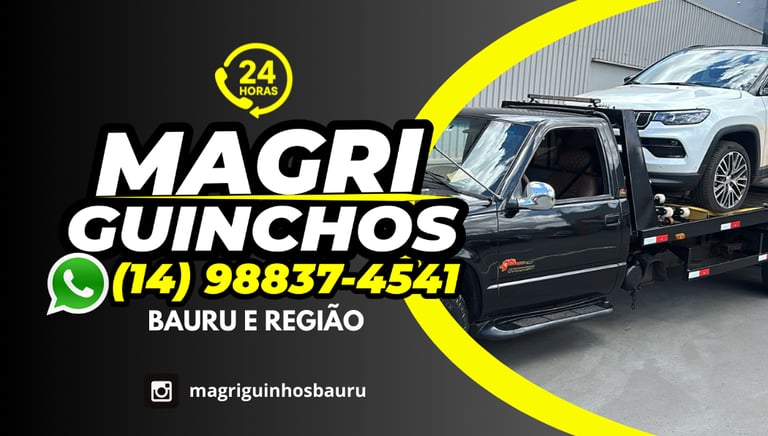 Cartão de contato Magri Guinchos Bauru