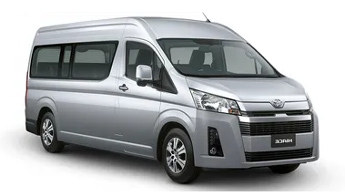 a silver van with a white background and a white background