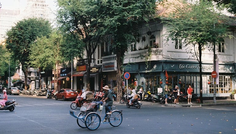 Saigon street view shot on film