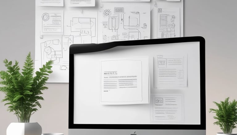 A man is standing on stage in a dimly lit conference room, gesturing as he is speaking to an audience. The room is filled with rows of seated people, and there is a large logo and the words 'Product School' projected on the wall. Overhead lights create a warm ambiance, and there is a speaker placed on the floor of the stage.