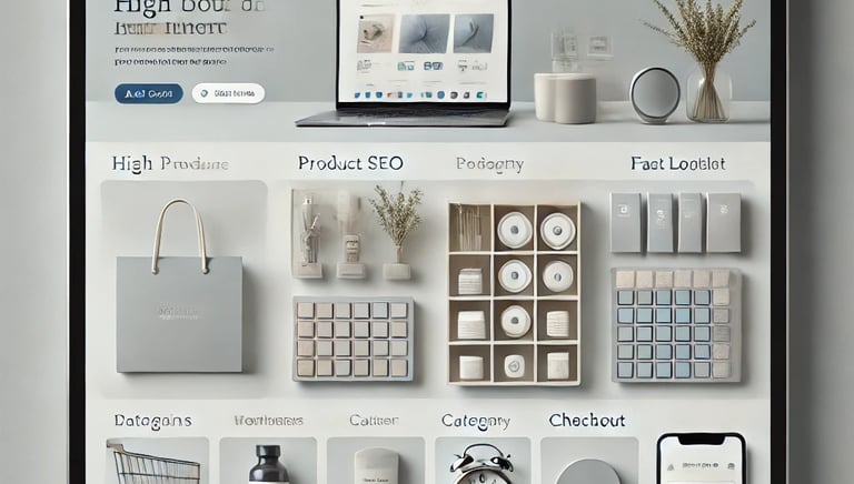 un écran d'ordinateur portable affichant une page de site Web e-commerce