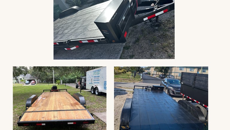 Flatbed Trailer Rental and junk removal