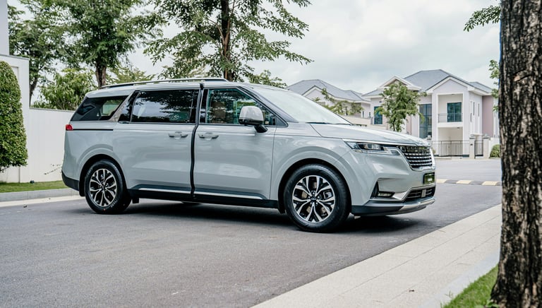 Gray Minivan