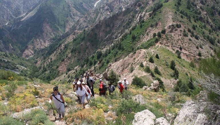 Chimgan, Hiking People, Tashkent, Uzbekistan