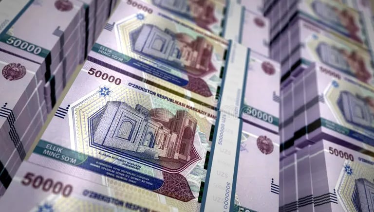 50.000 So'm Currency, Tashkent, Uzbekistan