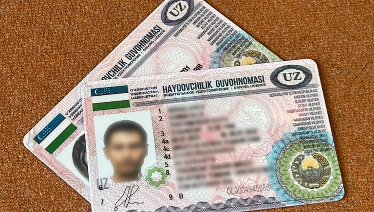 Driving Licence of Uzbekistan