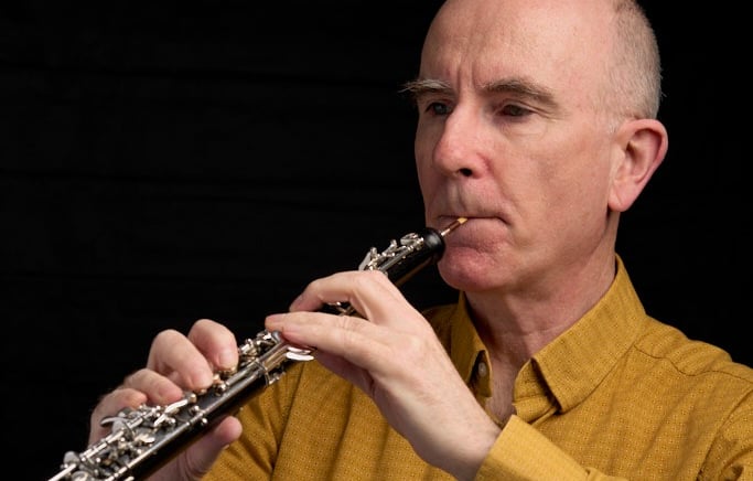 Michael Lawlor playing oboe