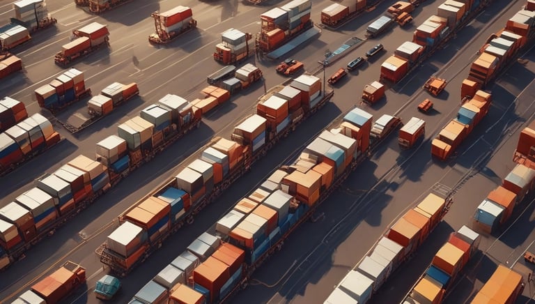 An architectural structure with a curved, wooden facade is set against a clear blue sky. The modern building is surrounded by other high-rise buildings under construction, with cranes visible in the background. There is a large open plaza area in front of the building, partially shaded.