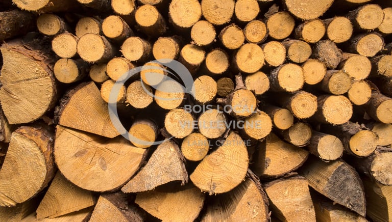 vue de dessus de troncs coupés