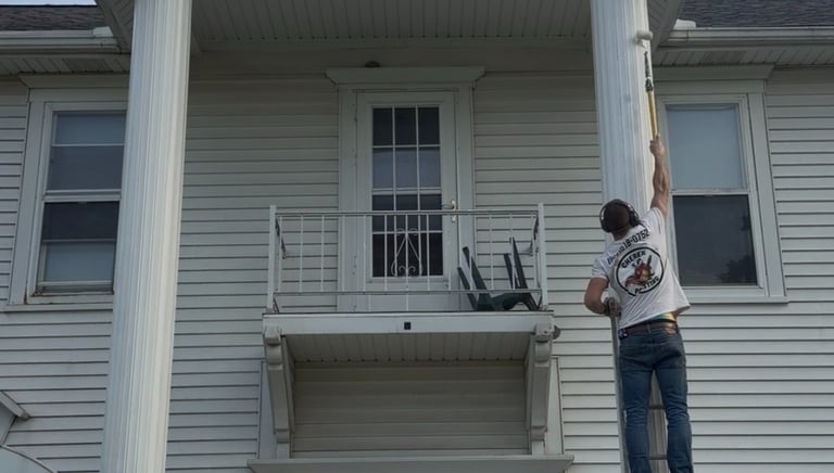 Exterior painting in Monroe WI getting done by Cherek Painting