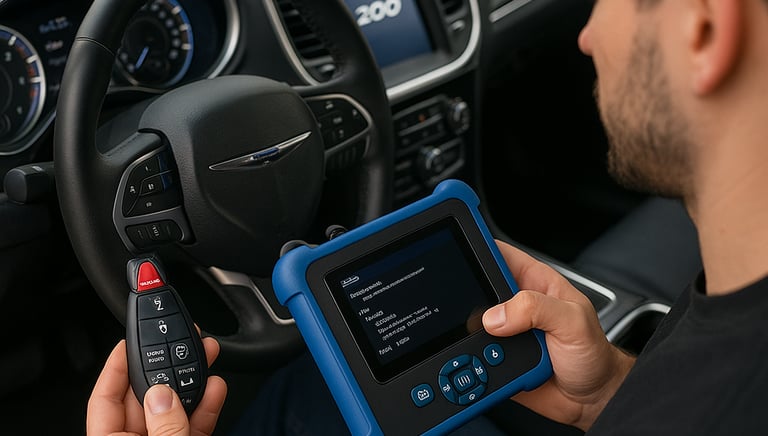 car key replacement technician