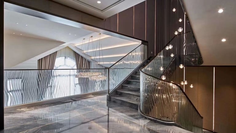 Glass banister installation