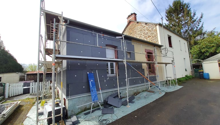 Réalisation d'une isolation technique par l'extérieur , Ille et Vilaine, ALM