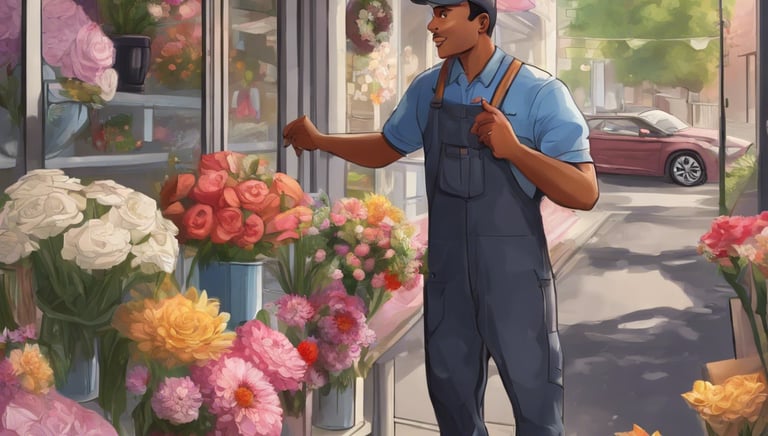 a bunch of flowers tbeing collected