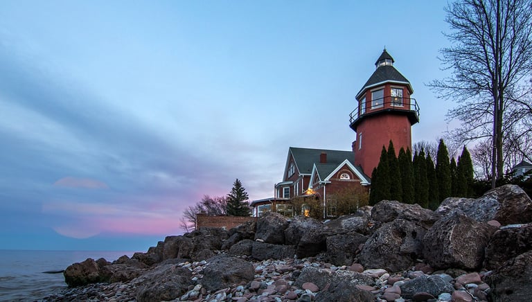 Braddock Point - A restored lighthouse by Manor Magic's design and renovation services