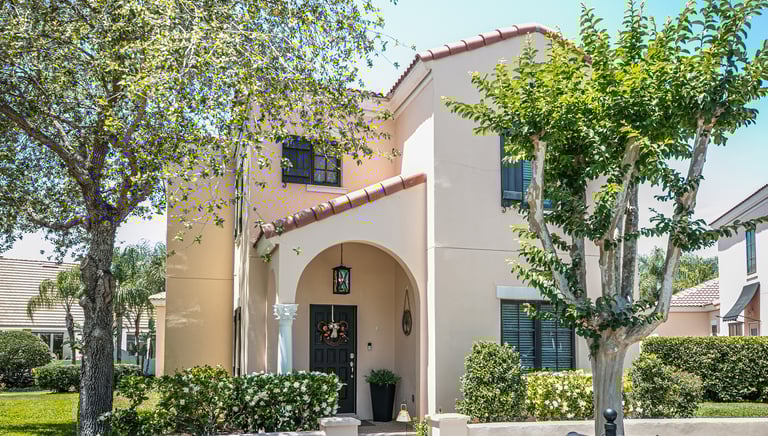 The exterior of Hibiscus Haven, a renovation project in Celebration, Florida, by Manor Magic