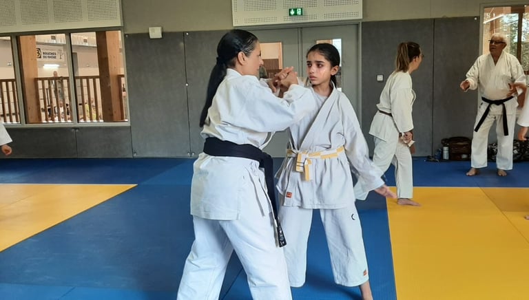 Défense karaté Taï-Jitsu technique par clé