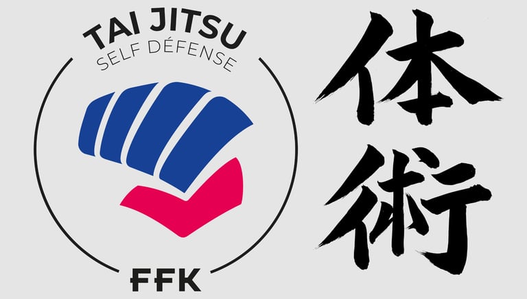Logo et kanji karaté Taï-Jitsu