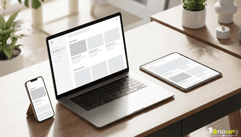 Minh họa trải nghiệm người dùng và cách trình bày thông tin trên nền tảng Bongvip