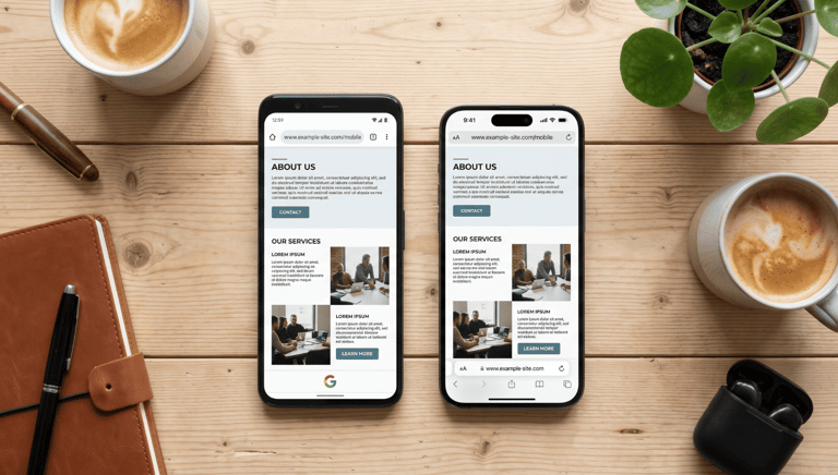 Đối chiếu giao diện website tối ưu trên các hệ điều hành di động phổ biến