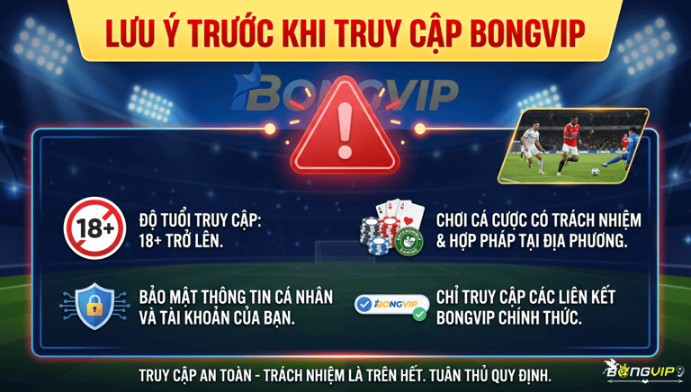 Lưu Ý Trước Khi Truy Cập Bongvip