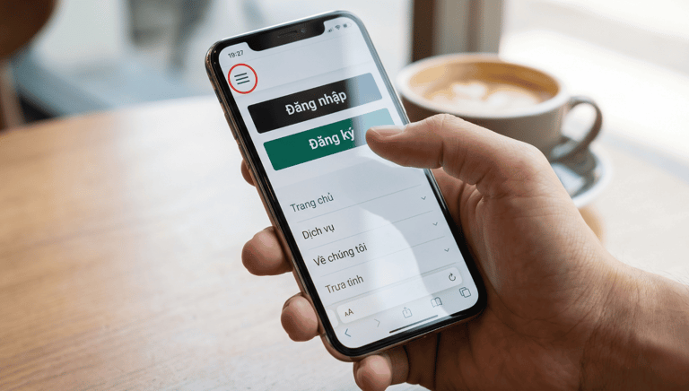 Bố trí nút bấm to rõ tối ưu cho thao tác một tay trên mobile