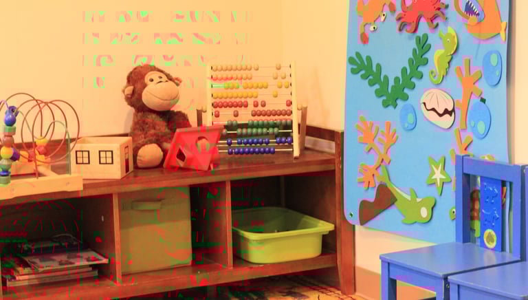 kids activity area with toys