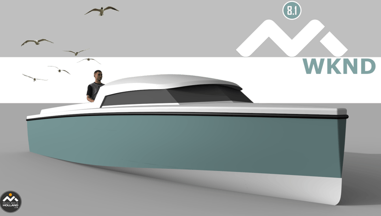 M8.1 WKND design of a weekender motoryacht