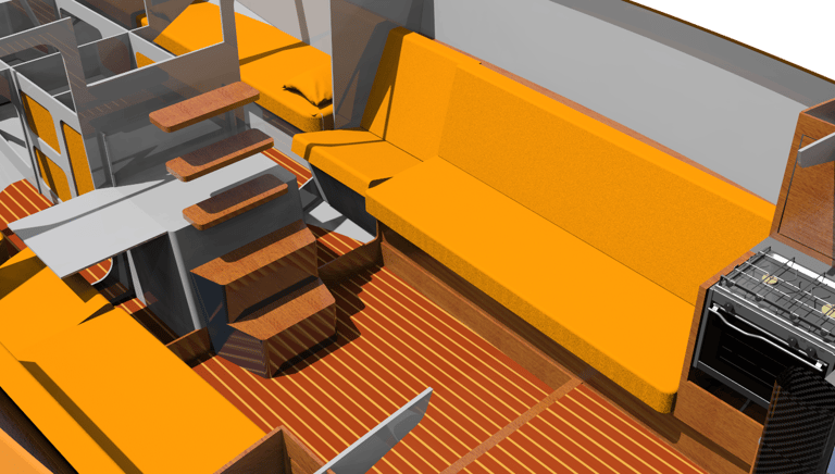 M36 Duo sail yacht design interior
