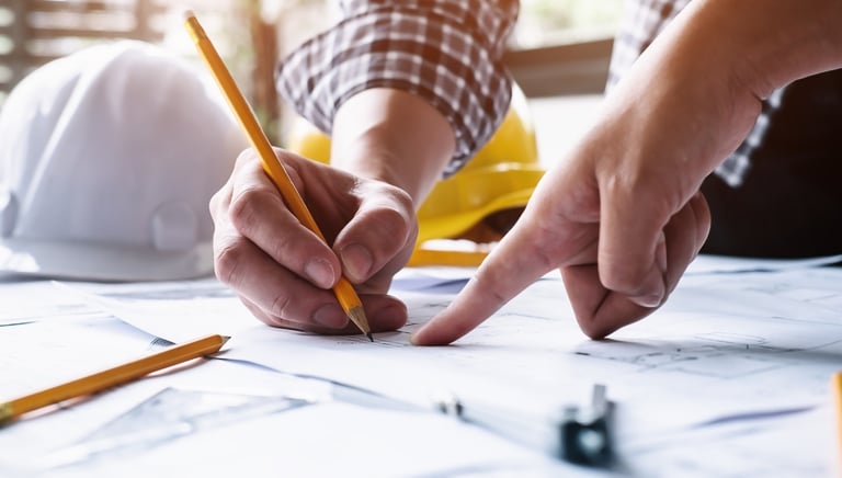 Render 3D de un diseño arquitectónico moderno con acabados sostenibles.