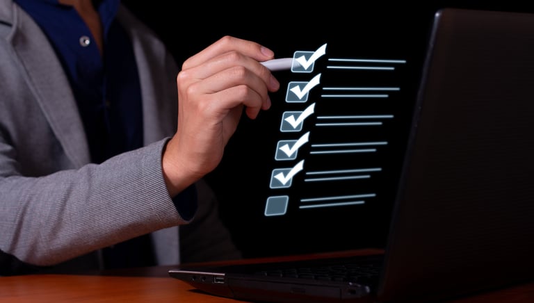 someone reviewing a compliance checklist