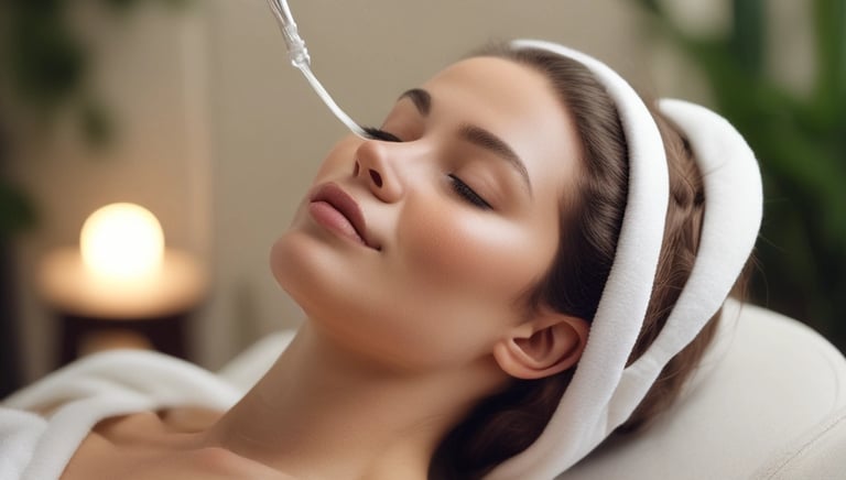 A serene spa environment showcasing facial treatments and relaxing ambiance.