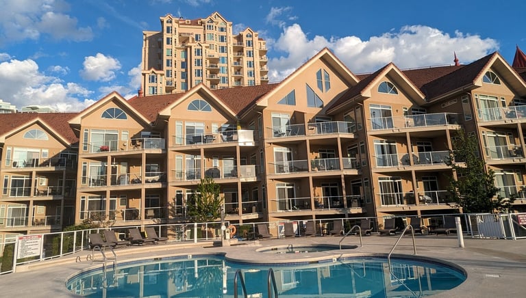 On the 3rd floor pool level