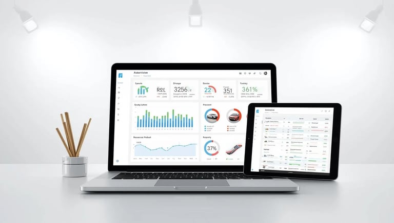 a laptop computer and a tablet computer sitting on a desk