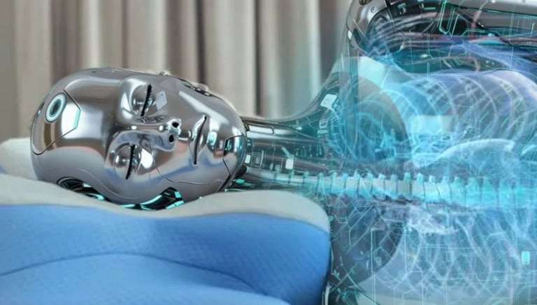 Illustrative diagram showing side sleeping posture and the importance of neck and spine support.