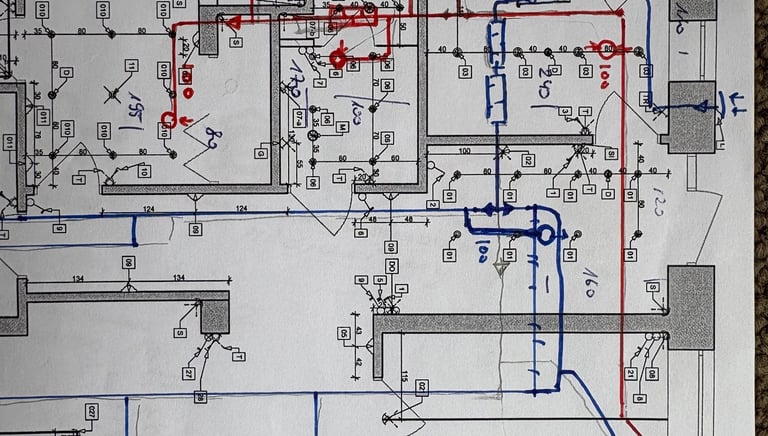 Vėdinimo sistemos eskizas 