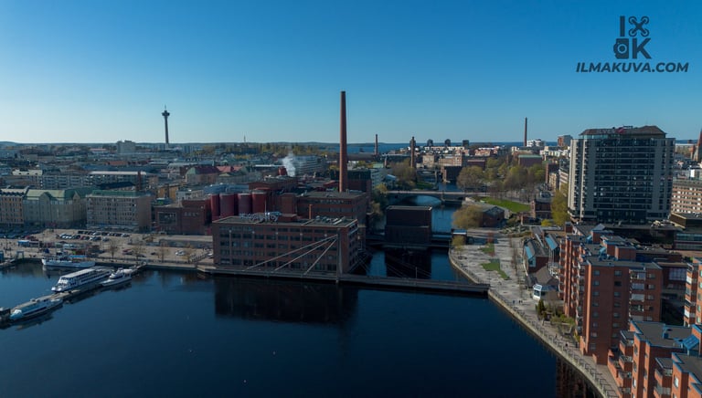 Ilmakuva Tampere keskusta, Tammerkoski | ilmakuva.com