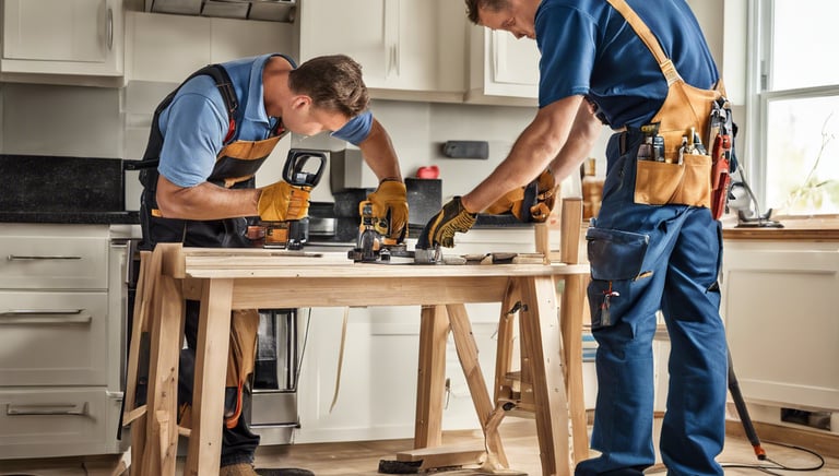 a person is working on a bicycle tire